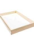 Brown Sliding Pull Out Cabinet Organizer With Hassle Free Base Install And Smooth Glide Tracks Perfect For Pantry Drawers Or Bathroom Vanity Storage Delivering A Just Right Custom Fit That Seriously Levels Up Your Space, showing the organizer frame.