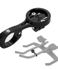 Aero Bar Bike GPS Mount With GoPro Adapter for 22.2mm and 22.4mm Handlebars shown with mount insert and handlebar attachment