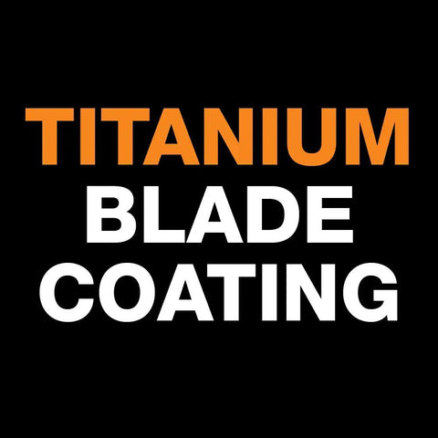 Titanium Nitride No 8 Shop Snip, 8 Inch Heavy Duty Cutting Tool With Serrated Blades, orange text 'Titanium Blade Coating'