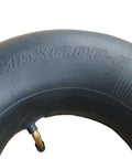 2-Pack 15x6.00-6 Inner Tubes With TR-87 Bent Valve Stem for lawn mowers and more, showing tire size marking and valve stem.