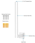 Outdoor Weather Station Mount for Tempest, Weatherproof Aluminum Alloy With 1/4-20 Threaded Screw Mount, shown with screws and anchors