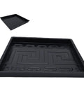 Concrete Mold Square 32.7x32.7 Cm ABS Plastic Reusable Form For Stepping Stone Pavers Garden Path Patio Walkway Courtyard Textured Pattern Multi Use DIY Homeowners black plastic texture