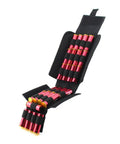 25 Rounds Shotgun Shell Pouch MOLLE Carrier Compact Foldable Ammo Bag For 12G 20G with red shells in open view