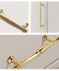 Gold Cabinet Pull Handle 192mm Center Zinc Alloy Drawer Pull for Cabinets Dressers Wardrobes and Kitchen Doors Modern Easy Grip