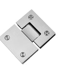 Heavy Duty Stainless Steel Bathroom Shower Frameless Glass Door Hinge Clamp Featuring 180 Degree Pivot And Killer Brushed Finish close-up view