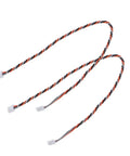 2 Pack Remote Receiver Extension Cables, 7 Inch Satellite Extensions for Spektrum AR6210 AR8000 AR9020 Receivers, shown in coiled form.