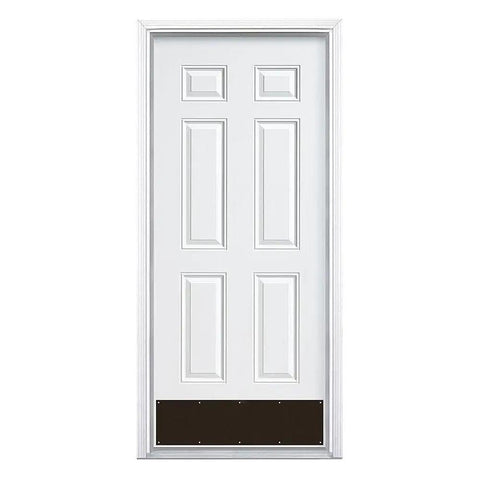 Oil Rubbed Bronze Kick Plate Eight Inch By Thirty Inch With All Mounting Hardware Included Built Tough Door Protection For Interior Or Exterior Use Easy Install on white door