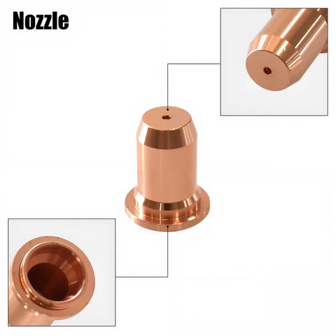Copper nozzle for 23 Piece Pro Grade Plasma Cutting Torch Tip and Electrode Set for PT-60 IPT-60 PT60 IPT60 PT-40 IPT-40 PT40 IPT-40