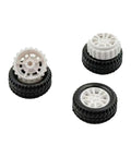 20 Piece Toy Car Wheel Rubber Tire Kit With 10 Piece Round Rod Axles For DIY Model RC Cars Trucks Robots Parts 2mm Shaft 20mm Wheel Diameter