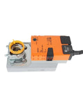 Smd230A HVAC damper actuator with orange motor for ventilation control, provides sixteen Nm torque for efficient airflow.