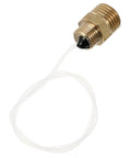 Straight Up Rotatable Air Blower Hose And Plastic Extension Tube Quick Connect Air Compressor Adapter with brass fitting and clear tube.