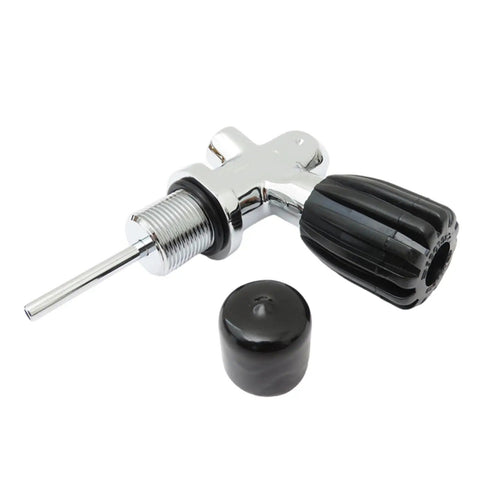 High Pressure Scuba Tank Valve 3000 PSI 250 Bar For Underwater Cylinders 3/4-14NPS with black rubber handle
