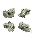 Top Shelf Transmission Gearbox For 1000 And 800 Series Tractors 2013 2014 image showing four angles of a direct fit gearbox.