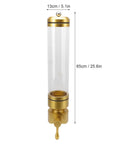Wall Mounted Transparent Coffee Canister With Gold Trim And Smooth Grip Handle Straight Up Fantastic Dry Food Dispenser For Sugar Rice Nuts Cereals Pet Treats Zero Stress Counter Organizer To Keep Your Pantry Legit, clear acrylic container measuring 65cm.