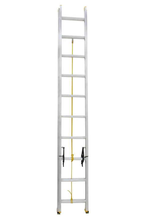 20 Foot Aluminum Extension Ladder With 250 Pound Load Capacity Type I For Home And Pro Use Lightweight Yet Durable Meets Or Exceeds Industry Safety Standards Great For DIY Projects And Job Sites AE3220, front view