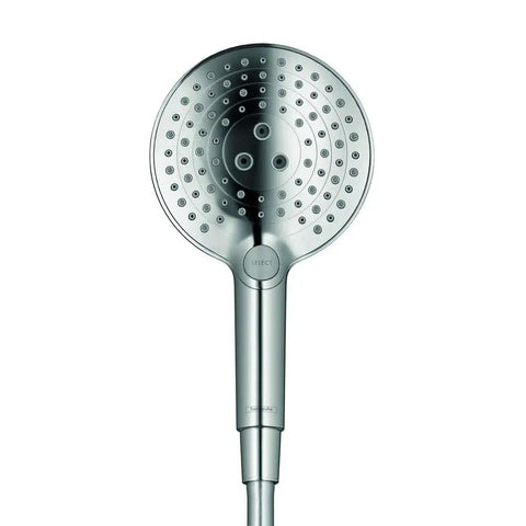 Raindance Select S 5 Inch Handheld Shower Head With Easy Install, Three Spray Modes PowderRain Rain Whirl, Up To 2.5 GPM