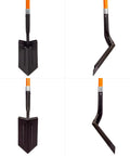 Heavy Duty Trench Shovel With Fiberglass Handle 58 Inch Length High Carbon Steel Blade With Rust Resistant Coating Built Tough