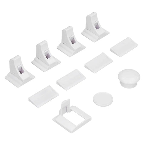 No Drill Magnetic Cabinet Lock For Child Safety, 2 Pack, Easy One Hand Operation With Strong Adhesive Tape, Concealed Drawer Lock parts