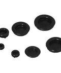 Pro Grade 170 Piece Rubber Grommet Kit With Durable O Ring Assortment For Automotive Wiring, Hydraulic And Pneumatic Systems, Includes 7mm To 25mm Sizes For Easy Fit, Versatile Sealing And Protection, black rubber grommets