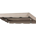 Replacement Swing Canopy For 2 To 3 Seater Swing Waterproof UV Resistant Fabric Made From 210D Cloth For Garden Patio Backyard Outdoor Use 75 By 47 By 7 Inches, shown in coffee color