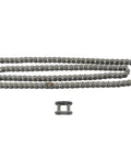 High Performance #80 Carbon Steel Roller Chain 10 Foot Length With Heavy Duty Connecting Link on white background.