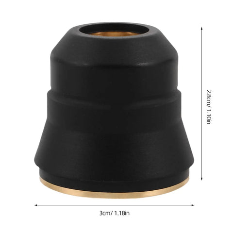 Heavy Duty Black Plastic Protect Cover For Plasma Cutter S45 High Temp Shield Cup and Tig Welding Accessories, 3cm size.