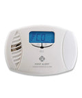 Dual Power Plug In Carbon Monoxide Detector with Battery Backup and Digital Display, showing real-time CO levels.