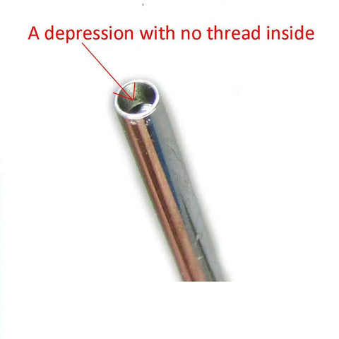 8G 3.0mm 316L Stainless Steel Calor Style Taper Insertion Pin for Stretching Kit Stretcher Body Piercing Tool No Thread Inside Hollow End Concave Taper Perfect for Gauge Expansion from 12g to 8g and 10g to 8g Pro Grade, close-up of hollow end