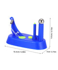 Hands On Pendulum Demonstration Kit For Physics Classrooms Inertia Demonstrator with dimensions in sky-blue durable plastic