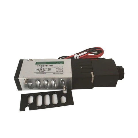 Heavy Duty Solenoid Directional Valve 4KB219 Plate Mount for Industrial Pneumatic Systems with AC220V DC24V control, showing valve components.