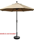 Water Filled Umbrella Base Stand For Patio And Outdoor Use Beefy Heavy Duty Holder With Large Round Base And Two Hand Turn Knobs