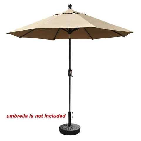 Water Filled Umbrella Base Stand For Patio And Outdoor Use Beefy Heavy Duty Holder With Large Round Base And Two Hand Turn Knobs