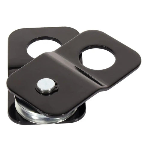 Heavy Duty High Strength Steel 8000 Lb Snatch Block Pulley For 4X4 Off Road Winch Setup with black powder-coated finish.