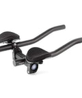 TT Aero Bars For Triathlons And Road Cycling Aluminum Alloy Handlebars with ergonomic design and adjustable clamp, black finish.