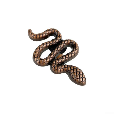 Snake Shaped Cabinet Knobs And Drawer Pulls In Zinc Alloy With Ancient Red Bronze Finish, snake design, top view