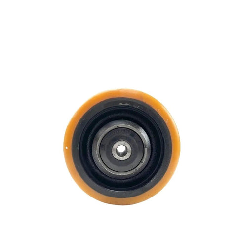 Heavy Duty 150x50 Or 12mm Forklift Stabilizer Roller Wheels Part Number 0039903515 close-up view of roller wheel assembly