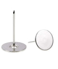 Heavy Duty Flat Head Upholstery Nails And Slick Silver Decorative Tacks Measuring 19mm By 30mm showing flat head and sharp shaft details.