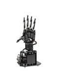 Palm Robot Manipulator With Visual Somatosensory Recognition And Pi Programming For A Hands On AI Vision Learning Drawing And Imitation Through Multiple Control Methods Ideal For Coding Projects And Prototyping, black metal hand