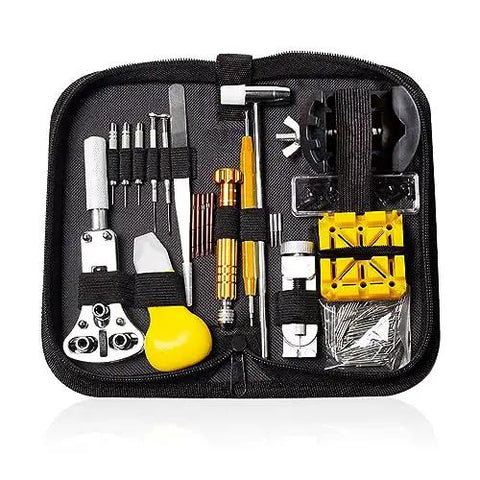 Chill Vibe Watch Repair Tool Kit With Link Pin Remover And Shell Opener For Seamless Strap Replacement and Bracelet Adjustment. Compact toolset for watch mods.