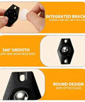 Close-up of Omnidirectional Ball Transfer Caster Wheels for kitchen appliances and furniture showing integrated bracket design and 360° smooth action.