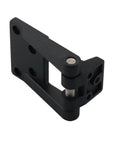 External T Shaped Corner Rotary Hinge For Industrial Cabinets And Chassis Black Zinc Alloy Finish Heavy Duty Door Hardware