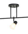 Modern 4 Light Kitchen Track Lighting Fixture with Glass Shades in Brushed Nickel Ceiling Mount Adjustable Heads over Kitchen Islands Sinks