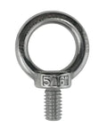 Set Of Four Beefy Marine Grade Stainless Steel Lifting Eye Bolts Five Sixteenth Inch UNC AISI 316 18 Pitch Heavy Duty Load