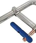 Spark Duty Heavy F-Clamp 12 Inch Opening 7 Inch Throat 4880 Lbs Clamping Force Copper Plated Spindle Protects Weld Spatter
