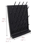 Bottle Drying Rack Pegboard Wall Mounted Desk Black 27 Pegs Removable PP Glassware Drying Draining Rack For Lab Cleaning And Education Beaker And Flask Air Drying System That Dries Like A Pro, 55cm x 40cm x 10.5cm