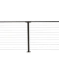 Straight Out The Box 20Ft Bronze Cable Railing Kit For Decks With Marine Grade Stainless Steel Wire Pre Drilled Posts And Base Mount front view with horizontal cables.