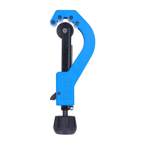 Heavy Duty PVC Tube Cutter With Easy Grip Handle for effortless cuts on PVC and copper pipes, iron and steel build shown vertically