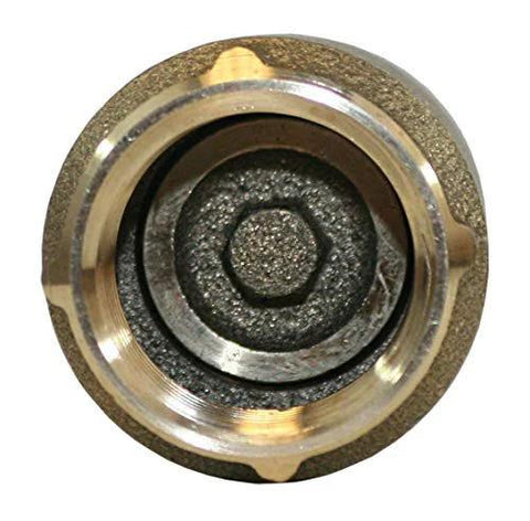 Front view of 1-1/4 inch brass in-line check valve, no-lead, 700 Series