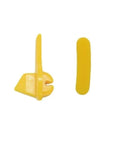 Front view of Nylon Tire Changer Inserts Kit for Duck Head Mount Demount Tools, Rim Edge Protection Guards, yellow nylon inserts.