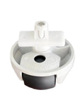Front caster wheel assembly, white plastic housing with gray wheel, for Roborock robot vacuums